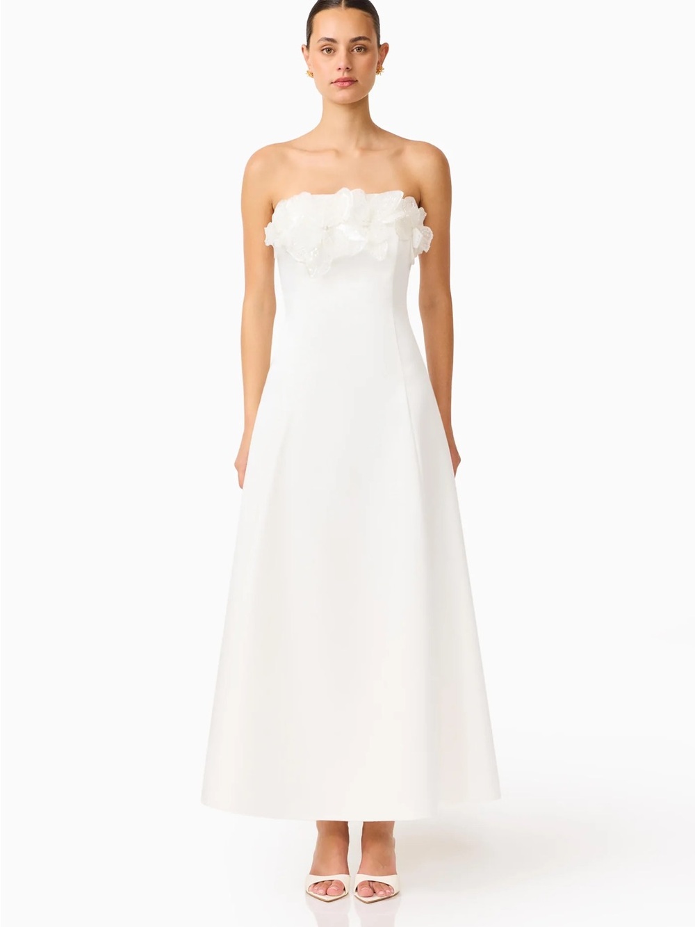 Elliatt Espera Applique Gown White XS